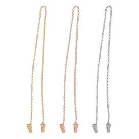 Listing 3 of 4 for 3pcs Multi-purpose Glasses Chain Clips Stylish Glasses Chain Clamps Metal Mask