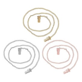 Listing 4 of 4 for 3pcs Multi-purpose Glasses Chain Clips Stylish Glasses Chain Clamps Metal Mask