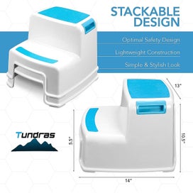 Listing 2 of 4 for Kids Step Stools Toddler Safety Steps For Bathroom Kitchen And Toilet Potty Tr