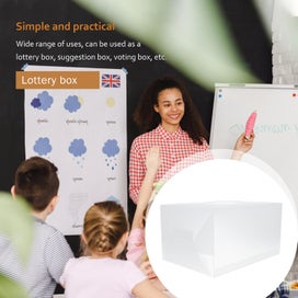 Listing 3 of 4 for 2 Pcs Office Storage Bins Tickets Lucky Draw Box Promotional Box Ballot Box Lo