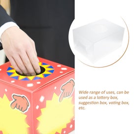 Listing 4 of 4 for 2 Pcs Office Storage Bins Tickets Lucky Draw Box Promotional Box Ballot Box Lo