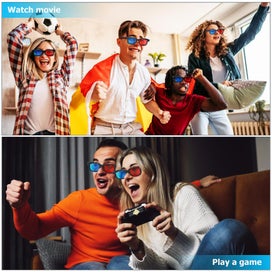 Listing 2 of 4 for 10 Pcs Viewing Glasses Red-blue Lens 3d Glasses Compatible With Ordinary Compu