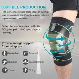 Listing 3 of 5 for 1 Pair Knee Compression Sleeves With Adjustable Straps For Men & Women Knee Su