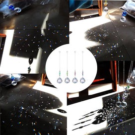 Listing 3 of 4 for Crystal Sun Catcher Rainbow Maker For Window Garden Office Home Decor Set Of 4