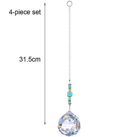 Listing 4 of 4 for Crystal Sun Catcher Rainbow Maker For Window Garden Office Home Decor Set Of 4