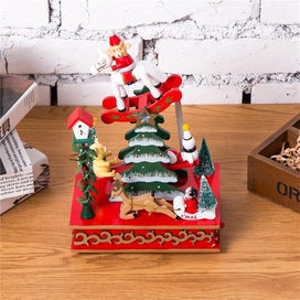 Listing 2 of 4 for Christmas Music Boxxmas Tree Wind-up Revolving Musical Tabletop Decor Ornament