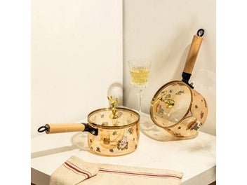 Listing 5 of 9 for Korean-Style Amber Glass Milk Pot Borosilicate Heat-Resistant Instant Noodle