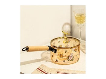 Listing 7 of 9 for Korean-Style Amber Glass Milk Pot Borosilicate Heat-Resistant Instant Noodle