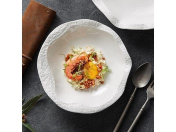 Listing 5 of 10 for Home Ceramic Western Cuisine Steak Fat Reducing Plate