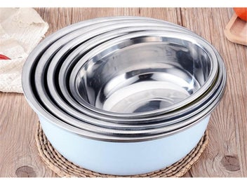 Listing 5 of 7 for Color Stainless Steel 5 Pcs Set Soup Pot Thick Circle Household Kitchen Egg