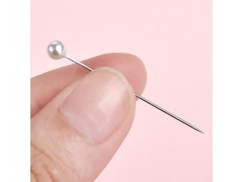 Listing 6 of 10 for 100Pcs/Box 38cm Colorful Round Pearl Head Needles Stitch Straight Push Sewing