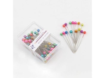 Listing 7 of 10 for 100 PCS//box Round Pearl Head Sewing Positioning Needle Box Sewing Accessories