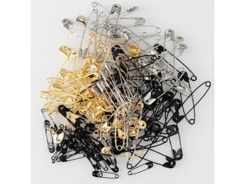 Listing 6 of 10 for 100Pcs Silver/Gold/Black Iron Safety Pins DIY Sewing Tools Accessory Large