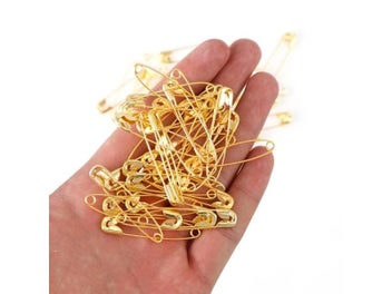 Listing 8 of 10 for 100Pcs Silver/Gold/Black Iron Safety Pins DIY Sewing Tools Accessory Large