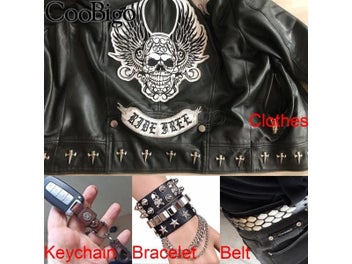 Listing 7 of 10 for 10sets Pewter Punk Studs Rivet Spikes For DIY Leather Craft Parts