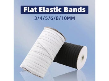 Listing 1 of 9 for 3/4/5/6/8/10MM White/black Flat Elastic Bands Elastic Rubber Band Wedding