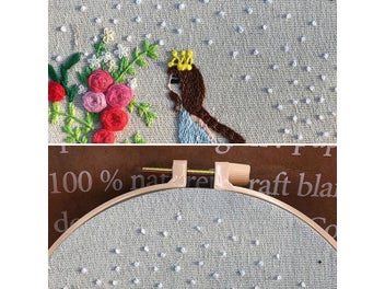 Listing 5 of 9 for DIY Embroidery Kits European Style Flowers Plants Pattern Frame Hoop Cross