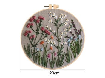 Listing 7 of 9 for DIY Embroidery Kits European Style Flowers Plants Pattern Frame Hoop Cross