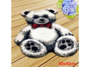 Listing 4 of 10 for Cute Bear Carpet Embroidery Latch Hook Kit Cartoon Animal Undefined Latch Hook