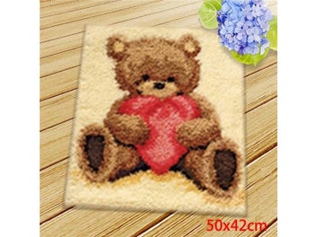 Listing 5 of 10 for Cute Bear Carpet Embroidery Latch Hook Kit Cartoon Animal Undefined Latch Hook