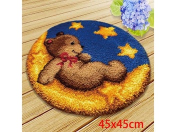Listing 6 of 10 for Cute Bear Carpet Embroidery Latch Hook Kit Cartoon Animal Undefined Latch Hook