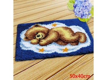 Listing 7 of 10 for Cute Bear Carpet Embroidery Latch Hook Kit Cartoon Animal Undefined Latch Hook