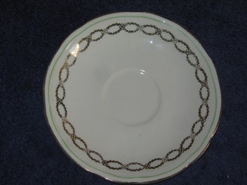 Listing 10 of 13 for 6 x 1930's ? Alfred Meakin Cup & Saucers - 3 duos Beautiful Gold & Green