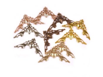 Listing 3 of 10 for 40x40mm Metal Corner Protector For Books Crafts 20Pcs C1583