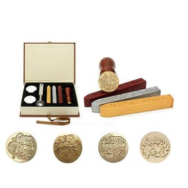 Listing 2 of 6 for Hod Health & Home Art Crafting Tools Seal Sealing Wax Stamp Set Envelope Kit