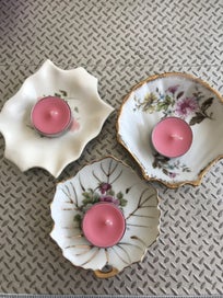 Listing 8 of 11 for Trinket Dishes and candles - 3 lovely dishes - Vintage Gift