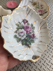 Listing 3 of 11 for Trinket Dishes and candles - 3 lovely dishes - Vintage Gift