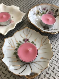 Listing 2 of 11 for Trinket Dishes and candles - 3 lovely dishes - Vintage Gift