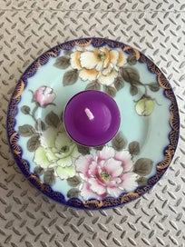 Listing 6 of 7 for Plate and candle - beautiful gift idea