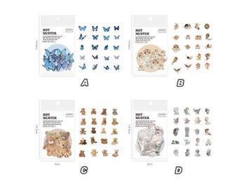 Listing 4 of 10 for Mohamm 40Pcs Large Collection Series Stickers Decoration Scrapbooking Paper