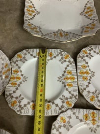 Listing 9 of 13 for 9 Pcs Plant Tuscan 1930s FINE ENGLISH BONE CHINA, Made in England