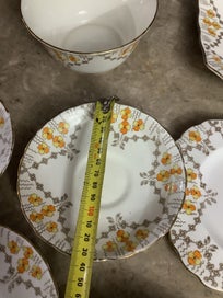 Listing 10 of 13 for 9 Pcs Plant Tuscan 1930s FINE ENGLISH BONE CHINA, Made in England