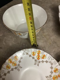 Listing 11 of 13 for 9 Pcs Plant Tuscan 1930s FINE ENGLISH BONE CHINA, Made in England