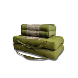 Listing 6 of 9 for [MANGO TREES] Foldable Meditation Cushion Zafu&Zabuton Set Green
