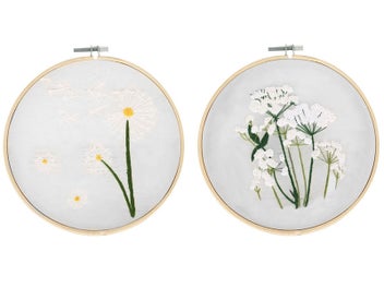 Listing 1 of 3 for 2X Style 2+3 DIY Plants Pattern Transparent Embroidery Kit Beginner Craft Set