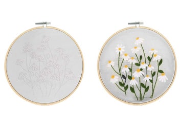 Listing 3 of 3 for 2X Style 1+2 DIY Plants Pattern Transparent Embroidery Kit Beginner Craft Set
