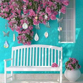 Listing 3 of 3 for Window Hanging Crystal Prism Suncatcher Set Of 7 Butterfly Dragonfly Angel Sun