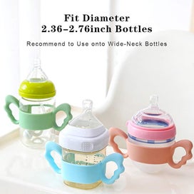 Listing 3 of 5 for Wide neck Bottle Handles Silicone Handles For Baby Gripping