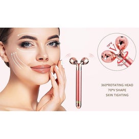 Listing 3 of 5 for 5 In 1 Jade Beauty Gold Stick Multifunctional Facial Massager V Face Vibrating