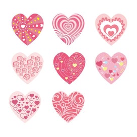 Listing 1 of 5 for Valentine's Day Festival Gift Decorating Heart Shaped Stickers 1 Roll 500 Posts