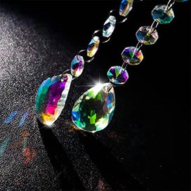 Listing 5 of 5 for Crystal Sun Catcher With Chain 8pcs Pendant For Window Garden Home Car Decorati
