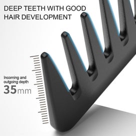 Listing 3 of 5 for 2-pack Fine And Wide Tooth Hair Barber Comb - Black Carbon Fiber Cutting Comb S