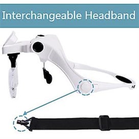 Listing 5 of 5 for Usb Rechargeable Led Lamp Head wearing Magnifying Glass With 5 x Magnification