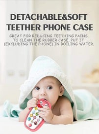 Listing 4 of 5 for Shark Phone Toy With Music Play And Learn Shark Toddler Phone With Teether Case