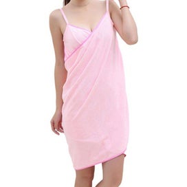Listing 2 of 4 for Women Quick Dry Bath Towel Bathrobes Cloth Robe Beach Spa Body Wrap Dress