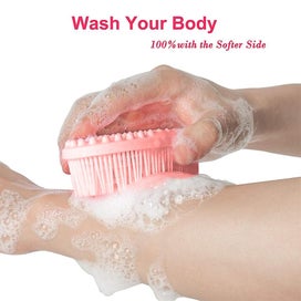 Listing 3 of 5 for Body Brush For Wet And Dry Brushing Silicone Bath Brush For Gentle Exfoliating
